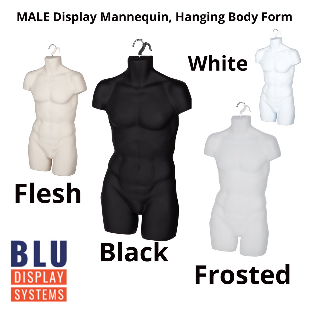 MALE Display Mannequin, Hanging Body Form, Female Torso Display