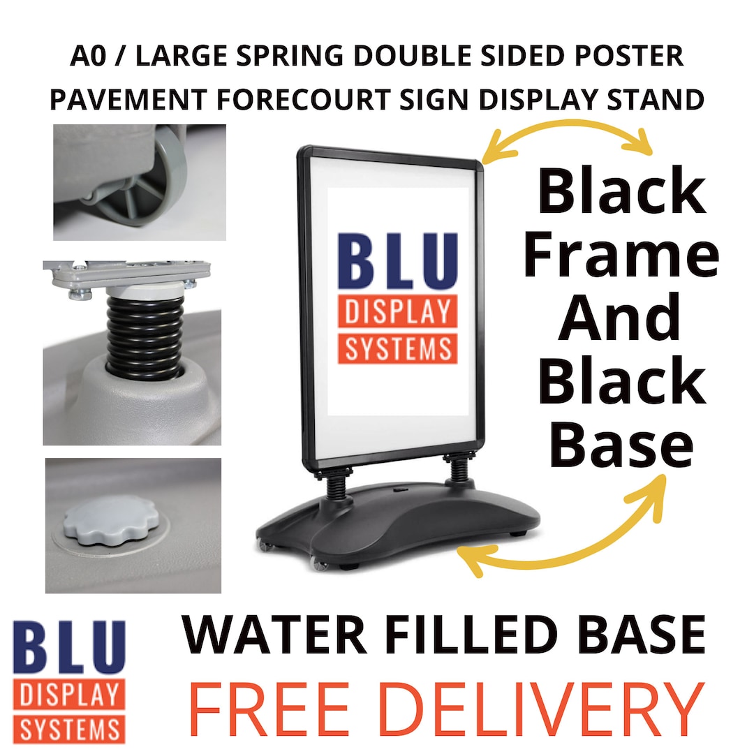 Spring Frame Pop Up Sign A0 Large Spring Double Sided Poster Sign A0 A-board Snap Frame Shop ...