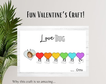 Editable & Printable | Love Bug | Valentine's Day Craft | Baby | Toddler | Kid | Activity