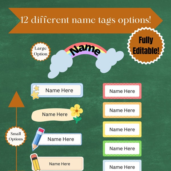 Editable | Cubby Tags | Daycare Labels | School Tags