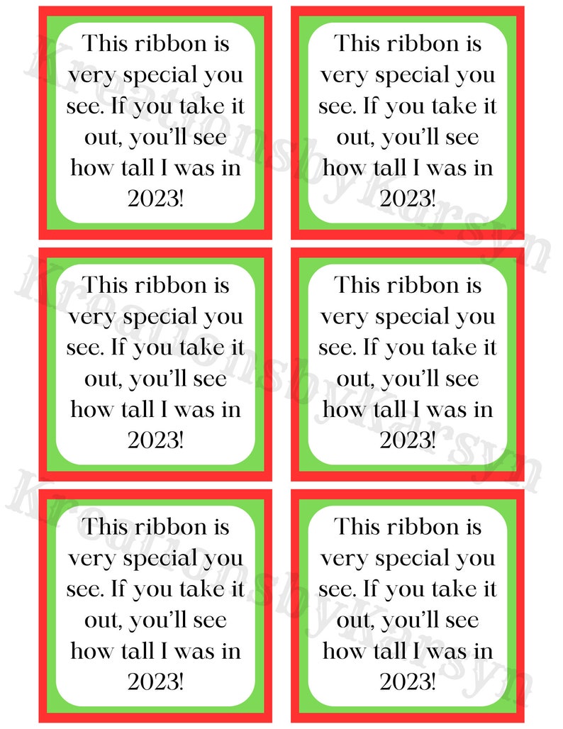 Printable Ribbon Ornament Poem INSTANT Download Printable Etsy