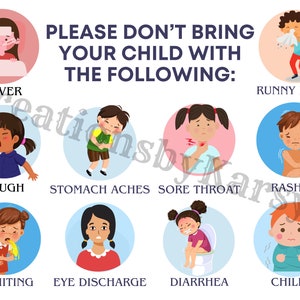 Printable | Daycare Sickness Flyer