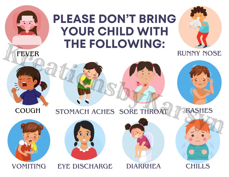 Printable | Daycare Sickness Flyer - Etsy