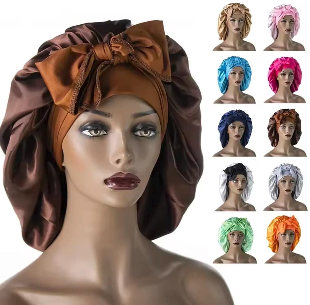 Bonnet Types Adjustable Tie Satin Bonnet - All Hair Types - Etsy