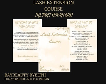 Lash Extension Editable Training Manual, Lash Extension Training Template, Eyelash Training Manual, Beginner Lash Course