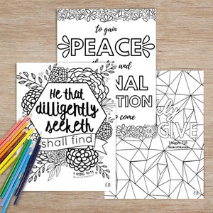 Book of Mormon Adult Coloring Pages, Beautiful LDS art, Relief Society handout, Young Women&#39;s lesson, Spiritual Religious Relaxing Activity