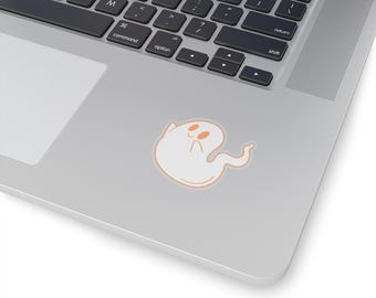 Friendly Ghost Sticker | Cute Halloween Vinyl Decal | Spooky Cute Aesthetic | Laptop Sticker | Ghost Lover Gift