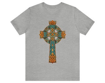Celtic Cross Graphic Tee, Unisex Jersey Knit