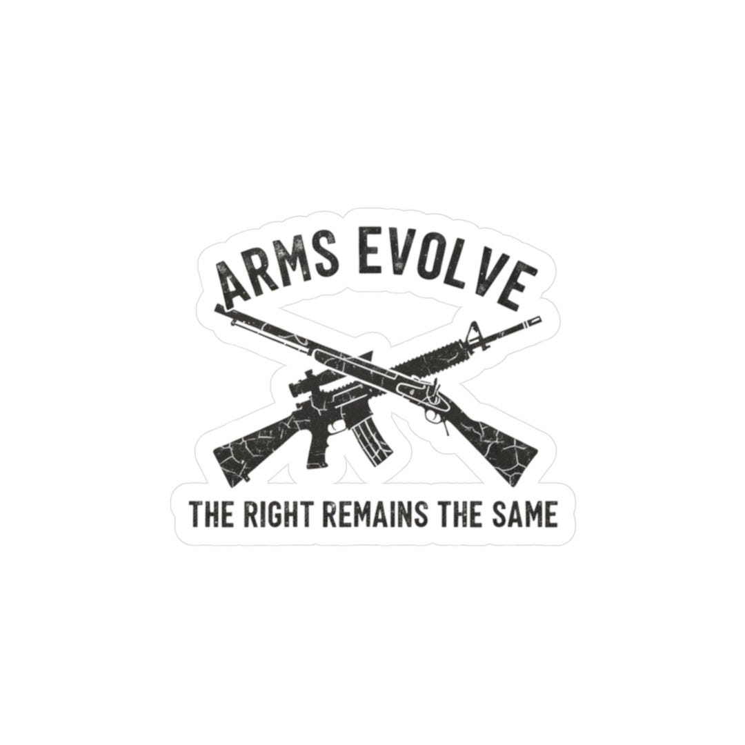 Gun Rights Stickers Arms Evolve Crossed Rifles Decal Kiss-cut Vinyl Decal | Gun Rights ...