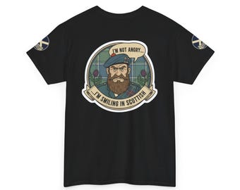 Funny Scottish T-Shirt - I'm Smiling in Scottish Graphic Tee