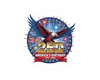 250th Americas Birthday Eagle 1776-2026 Kiss-Cut Vinyl Decal