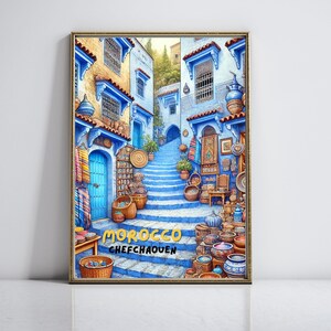 Morocco Travel Gift Minimalist Kasbah Poster Islamic Wall Art for Home Decor Unique Gift Idea