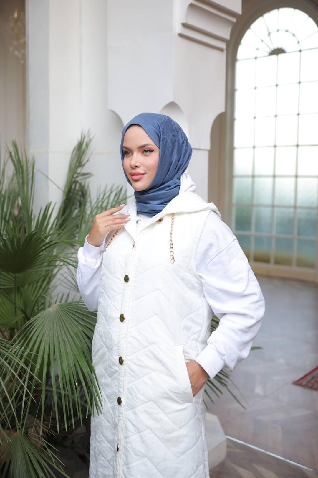 レディース ロングキルティングフードベスト - Etsy 日本 まゆ様