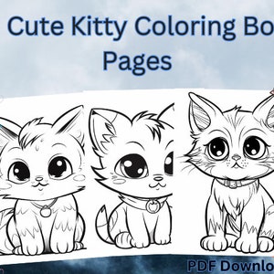 35 Cute Kitty Coloring Sheets, Cute Cat Coloring Sheets, Kitty Coloring Sheets For Kids And Adults, Coloring Sheets For Kids, Coloring Sheet