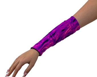 Cosmic Waves Arm Sleeves / Rave Gloves / Arm Warmers - Handmade & Made to Order