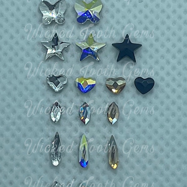 Shaped Lead Free Crystal Tooth Gems