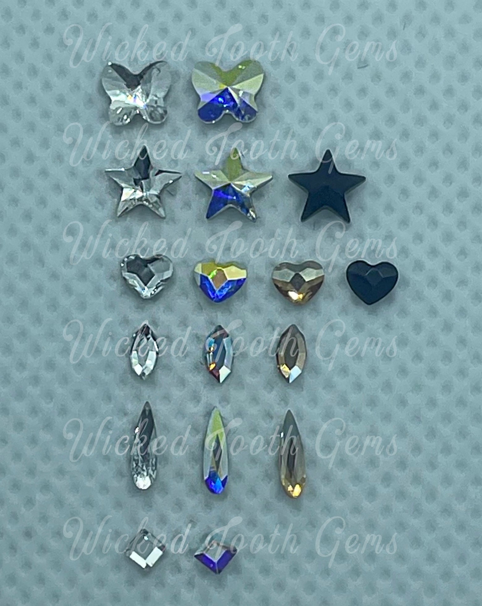Butterfly Tooth Gem Crystal Design, Tooth Gem Kits, Tooth Jewelry 