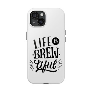 Das Leben ist brezeln Handyhülle Kaffee-Liebhaber-Geschenk Niedliches Kaffee-Zitat iPhone Hülle