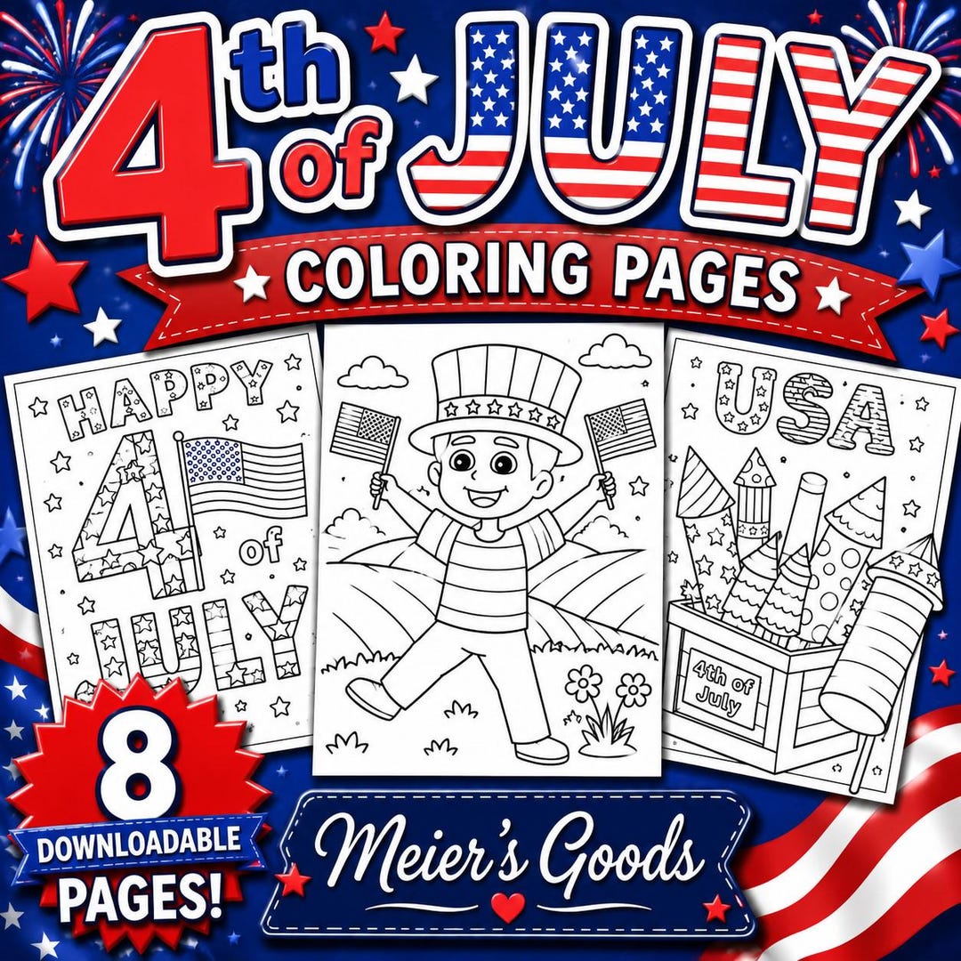4th of July Coloring Pages | Patriotic Kids Activity | Independence Day ...