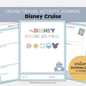 DCL Cruise Diario delle attività di viaggio per bambini - Regalo Extender per pesci - Diario delle vacanze in crociera - Vacanze in famiglia - PDF stampabile in formato Lettera USA e A4