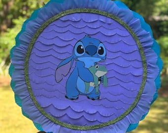 Stitch Inspired Piñata (18”inch round)