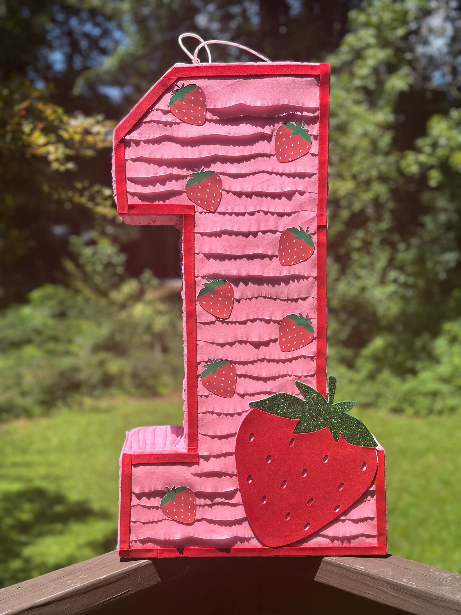 Number 1 Strawberries Piñata (27” Inch Tall) - Etsy