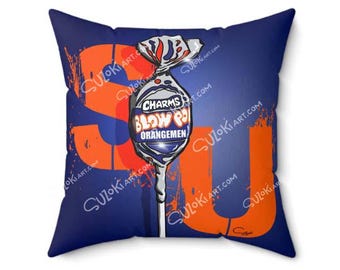 ANY COLLEGE Candy Pop Pillow, Custom College Gifts, Bed Party Favorite, Personalized Dorm Decor, Acceptance or Commitment Gift, Holiday Gift