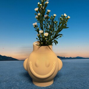 3D Printed Smiley Vase, Modern Home Decor