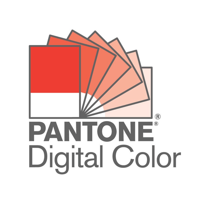 May include: Pantone Digital Color logo featuring a red and pink color swatch fan with the text "PANTONE Digital Color" in gray.