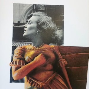 Surreal Modern Paper Collage Artwork- Female Portrait Paper Art