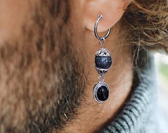 Orecchini Goccia Boho In Occhio Di Tigre – Placcato Oro 18K Pendenti Etnici