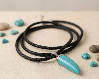 Senza Prezzo Di Riserva - Collana Con Ciondolo Argento Turchese - Catawiki - Foto 7