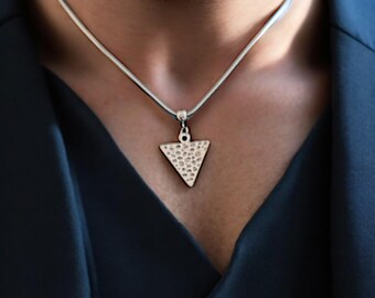 服/ファッション PS: Invoking Triangle Silver Pendant Valknut Pendant STERLING SILVER 925 Interlocked Triangles Viking