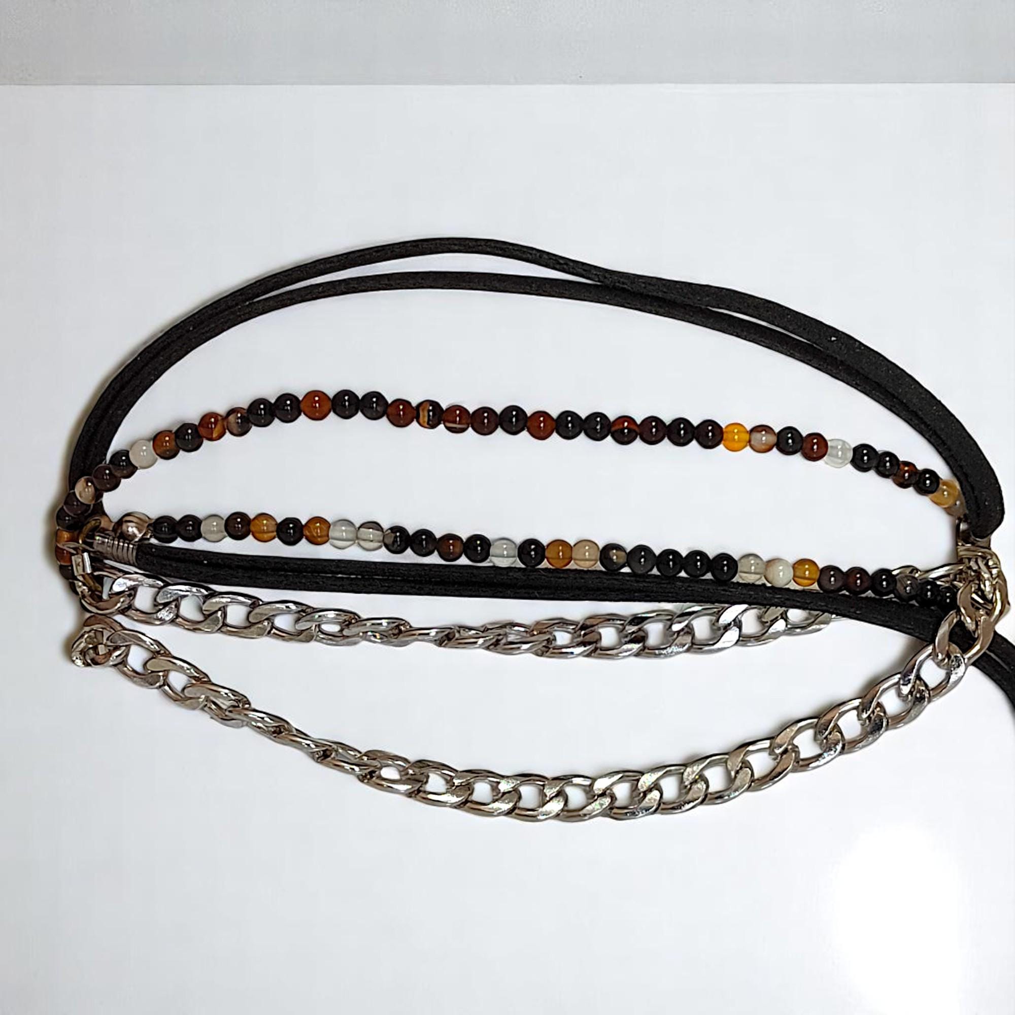 Bracciale In Pelle Per Donne, Bracciali Multistrato Con Perle E Chiusura Magnetica, Bracciale A Fascia Impilabile Per Signore E Madri - Foto 7