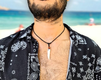 Collar de gargantilla elegante para hombre, diseño de cuentas de semillas negras mate, colgante ético minimalista, regalo de aniversario, accesorio de playa Boho