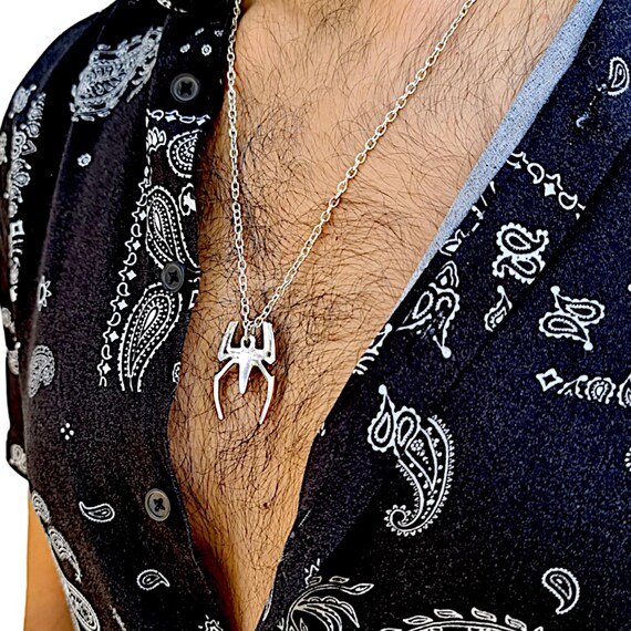Collana Con Ciondolo Ragno Gotico Nero - Gioiello Punk A Catena Per Donne E Ragazze - Idea Regalo Halloween