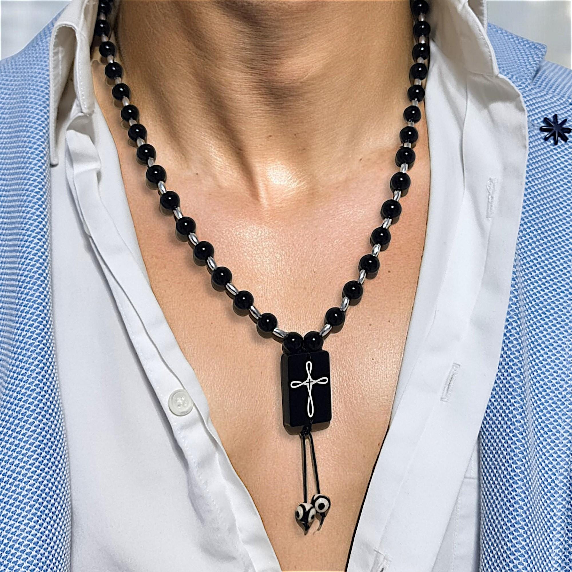 HYDE着 GEREZZA クロスネックレス オニキス ifsixwasnine HYDE着