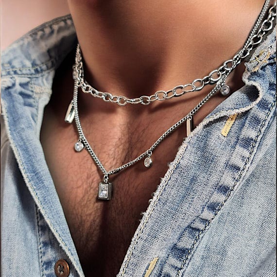 stainless necklace mens