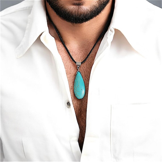Minimalist Turquoise Drop Necklace, Mini Black Beads Choker, Howlite Stone  Necklace, Boho Ethnic Jewelry, Gift Men and Women, Ethnic Vintage - Etsy