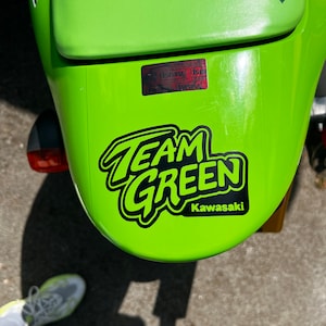 Kawasaki Ninja Green Team Aufkleber Aufkleber Ausschnitt - Anpassbarer Aufkleber Vinyl Ausschnitt - Anpassbarer Retro Aufkleber für Handwerk & Dekor