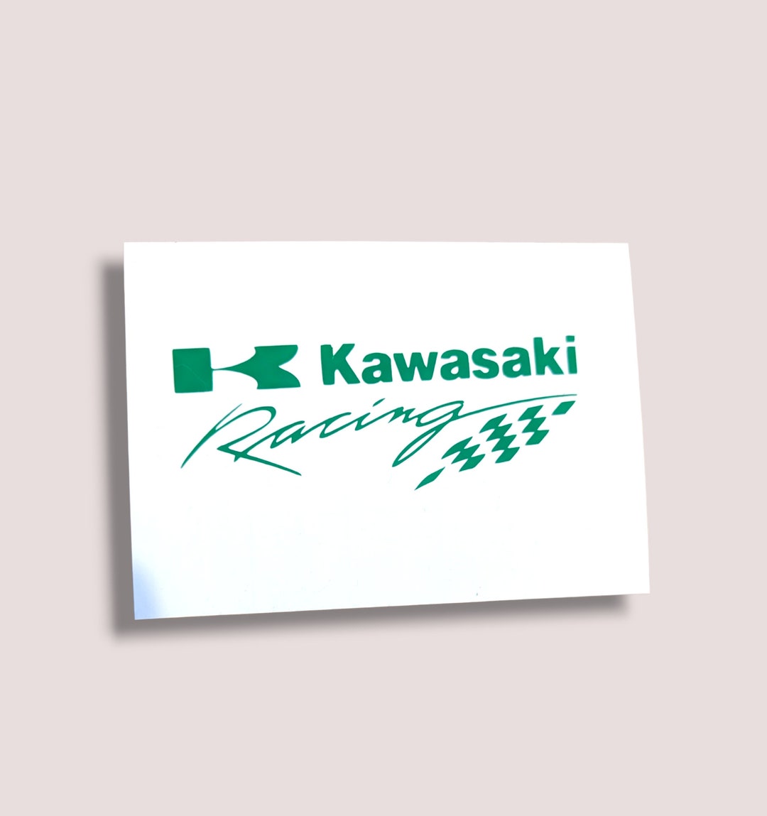 thumbnail image 2 of Kawasaki Team Green Logo Vinyl Sticker – Decal For Motorcycle, Wall, Car, Bumper, Cornhole 2 of 4