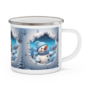 Enamel Camping Mug Christmas coffee mug, Christmas gifts, Funny Christmas mugs, Christmas lover gifts, Coffee cup, Winter mug,