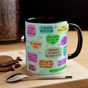 Affirmations Mug, Inspirational Mug, Motivational Mug, Self Care Mug, Self Love Mug, Positive Quote Mug, Mugs with Sayings Gift for Daughter