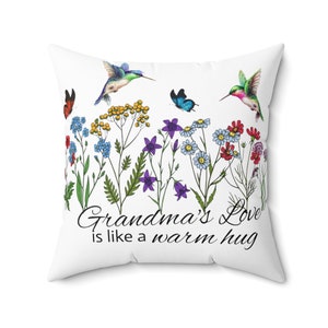 Almohada de amor de la abuela: regalo floral para los nietos