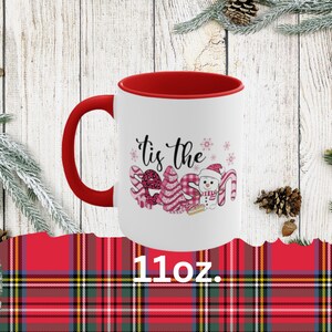 Caneca de Natal Tis The Season: xícara de café vintage para o feriado