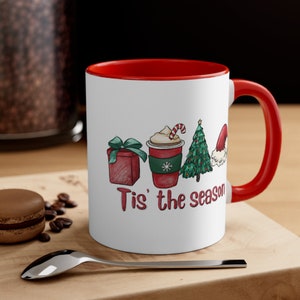 Caneca de café &quot;Tis The Season Christmas&quot;: decoração vintage para o feriado