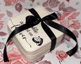 Personalize Jewelry Organizer For Bride, Bridesmaid, Wedding, Birthday, Bachelorette, Travel, Sweet 16, Party Favor, Anniversary Celebration