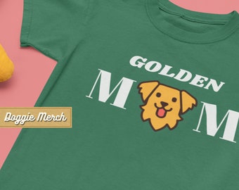 Camiseta para mamás de Golden Retriever: el regalo perfecto para amantes de los perros. Camiseta con un bonito estampado para mamás perrunas.