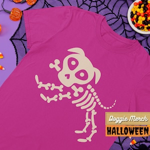 Dog Mom Shirt Dog Dad Shirt Friend Gift For Dog Lover Halloween Shirt - Dog Skeleton Shirt Halloween Dogs Graphic Design Shirt Cute Dog Tee