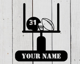 Custom Metal Sign, Personalized Football Sign, Living Room Sign, Metal Sign, Sign for Football Player, Sign, Sports Sign, Sign for Football